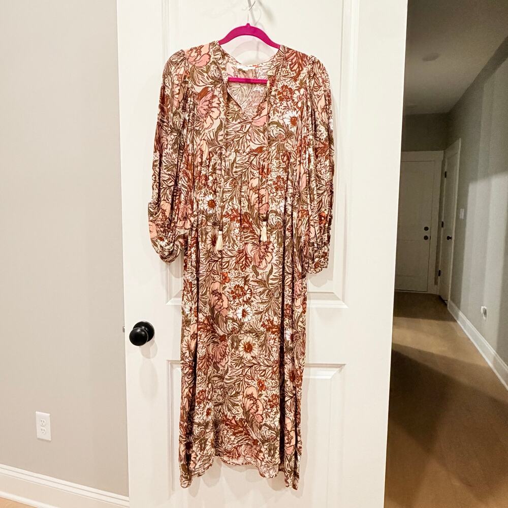 Oddi • Boho Pink Floral Maxi Dress